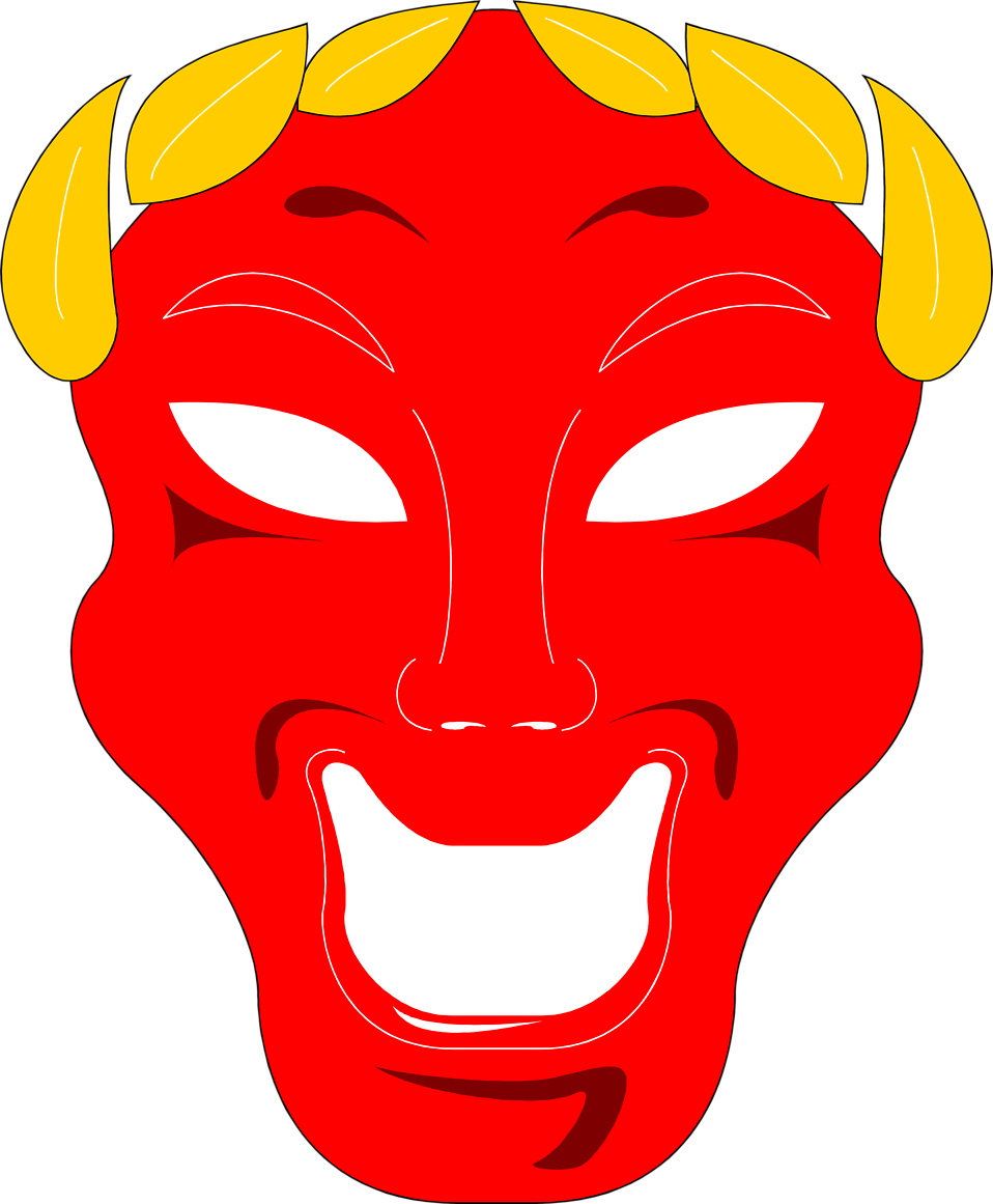 Illustration Of A Comedy Mask - Mask (958x1161)