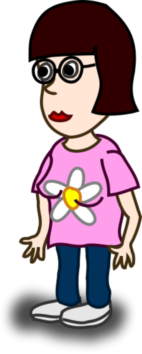 Person Standing Girl Clipart - Clip Art People Standing (600x1489)