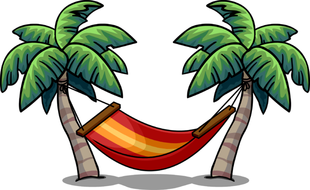 Image Result For Free Beach Clipart Images - Palm Tree Hammock Clipart (640x393)