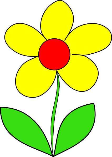 Yellow Flower Clipart (426x597)