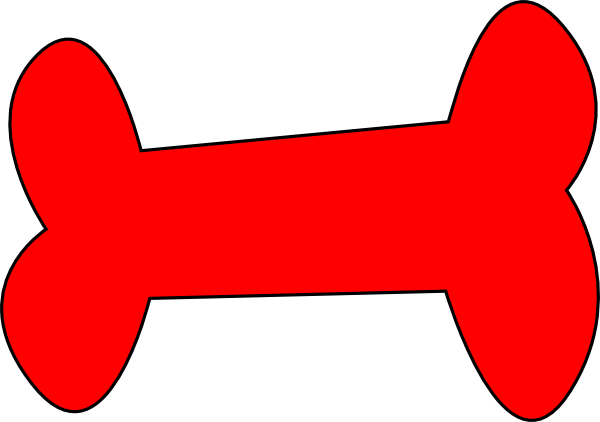 Red Dog Bone Png (600x422)