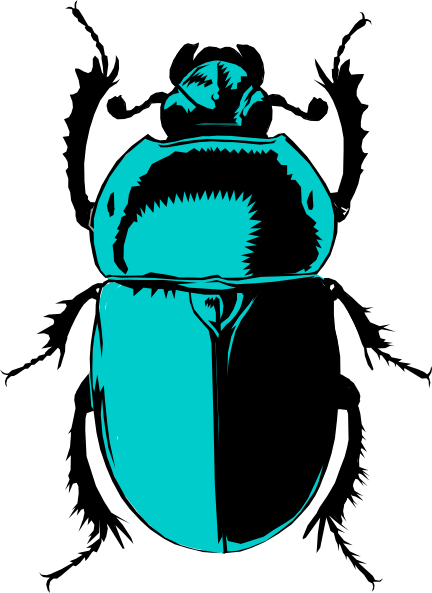 Beetle Silhouette Shower Curtain (432x593)