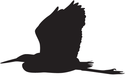 Herons & Egrets - Flying Bird Silhouette Vector (480x360)