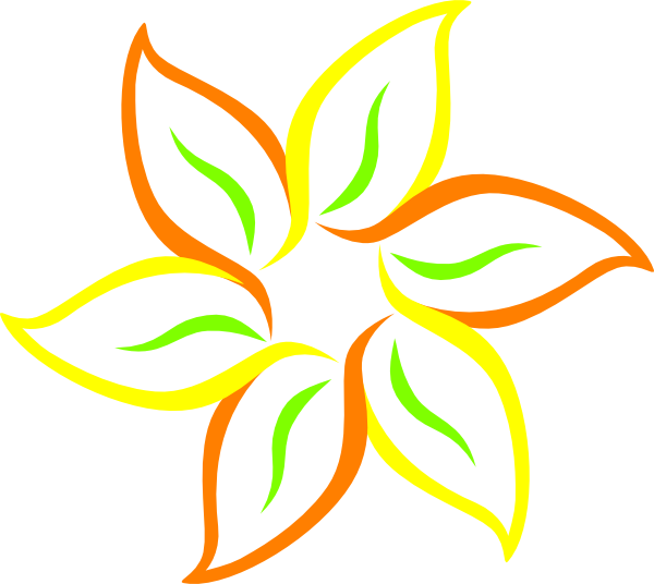 Simple Flower Clipart Black And White (600x536)