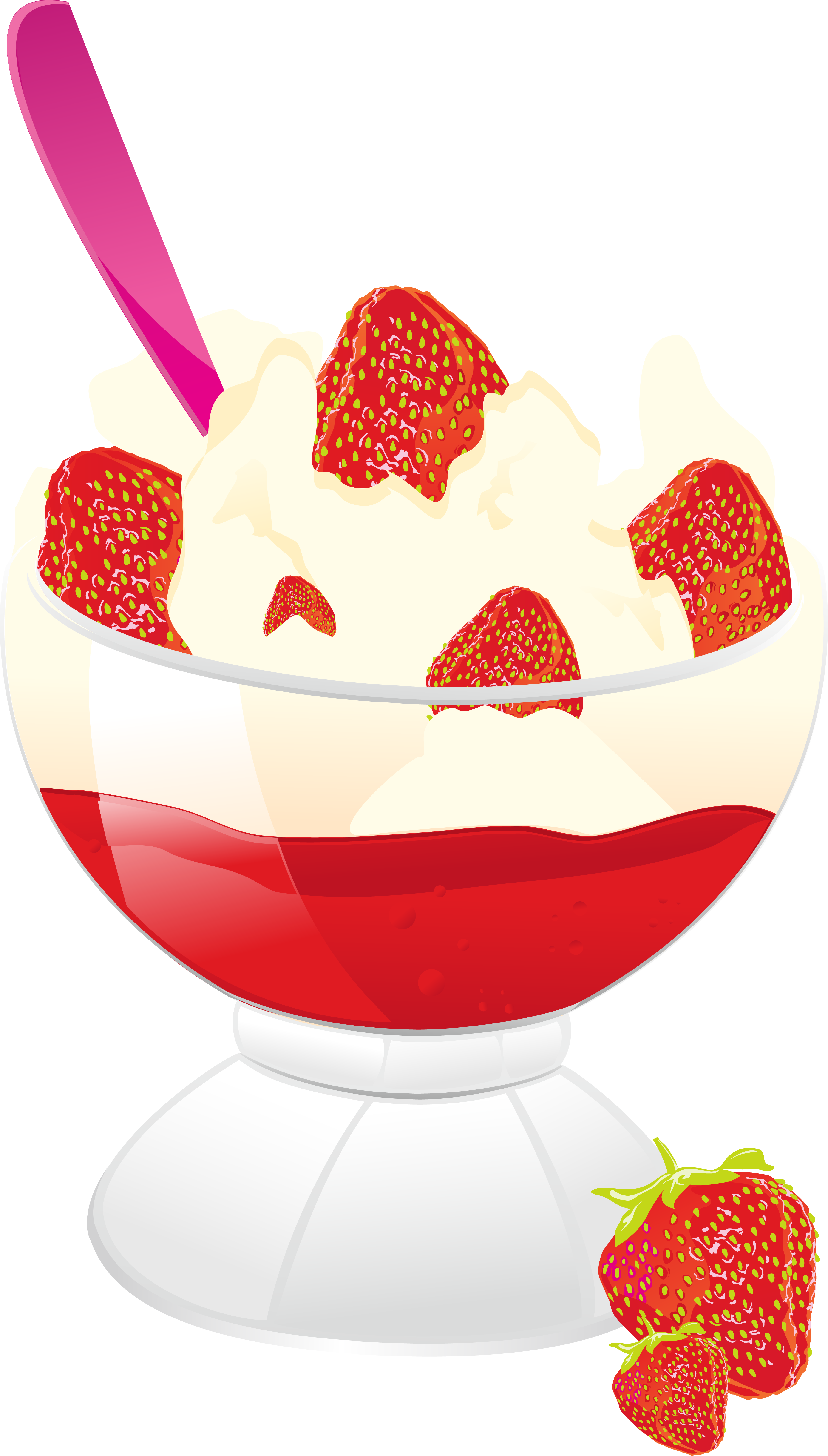 Copa De Helado Batido Batido De Yogur Congelado - Ice Cream (3604x6332)