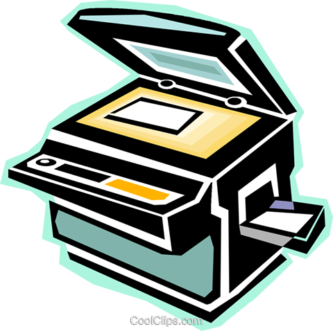 Photocopy Machine Royalty Free Vector Clip Art Illustration - Photocopy Machine Clip Art (480x478)