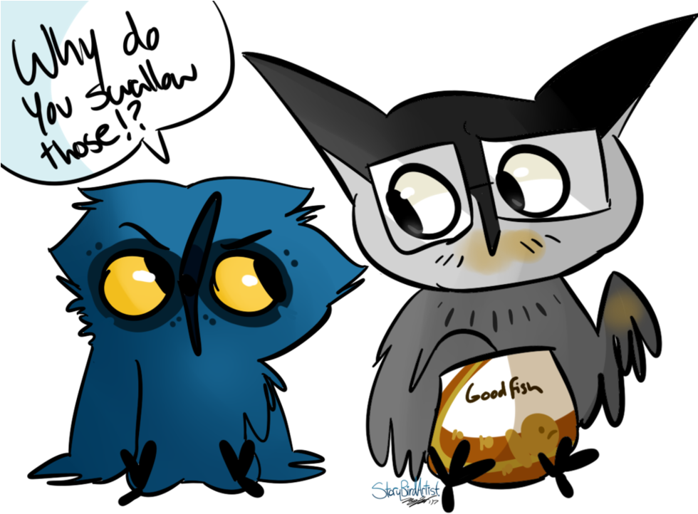 Dal Swallows Goldfish By Storybirdartist - Cartoon (979x816)