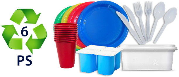 Vasos, Platos Y Cubiertos Desechables, Envases De Yogurt, - Table (622x281)