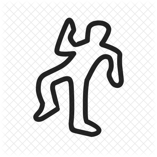 Dead-body Print Icon - Dead Person Icon (512x512)