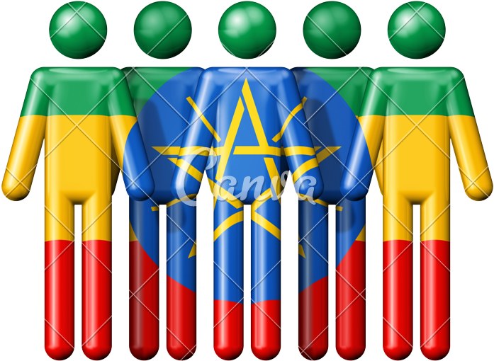 Flag Of Ethiopia On Stick Figure - School Community Stick Figure (800x636)