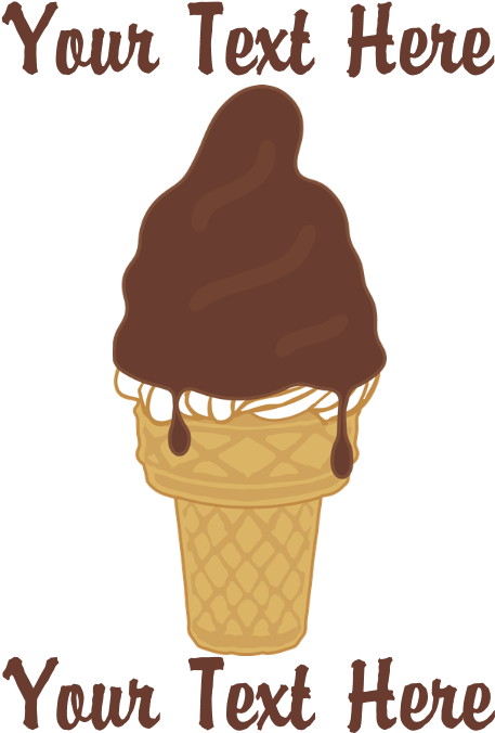 Personalized Chocolate Dip Ice Cream Cube Ottoman - Chocolate Dip Ice Cream Cone Beach Towel (700x700)
