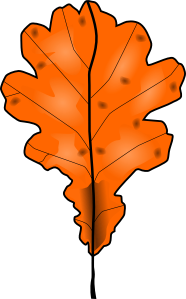Dead Leaves Clipart 5 By Eric - Orange Leaf Clip Art (372x598)