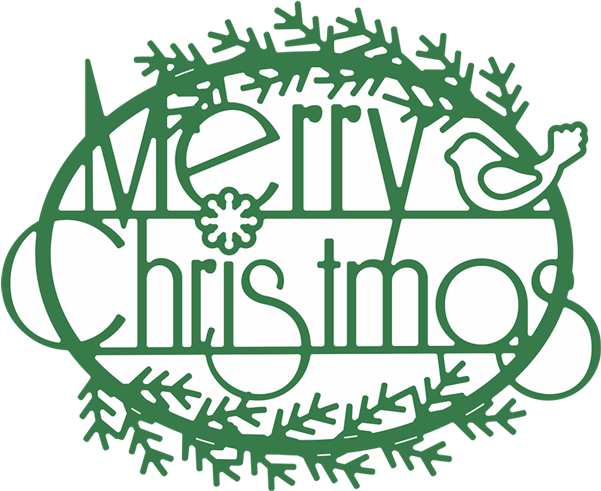 Merry Christmas Pine And Partridge Sentiment Die - Cheery Lynn Designs (800x653)