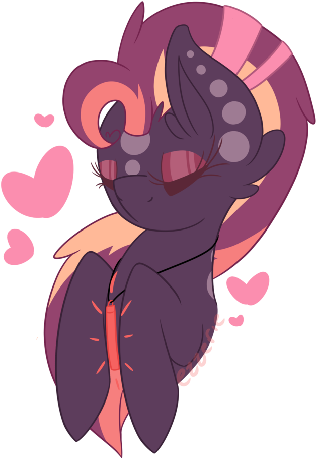 Ezzerie, Bat Pony, Bat Pony Oc, Digital Art, Eyes Closed, - Illustration (1024x1114)