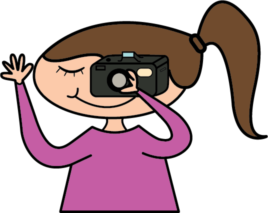 Girl Taking A Picture Clip Art - Girl Taking A Picture Clip Art (536x426)