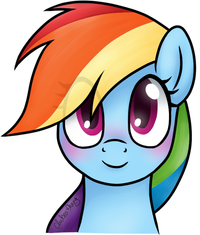 Chelseaz123, Digital Art, Drawing, Portrait, Rainbow - Cartoon (816x849)