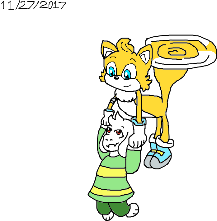 Skye Taking Prince Asriel Flying By Elzathehedgehog - Prince (922x729)