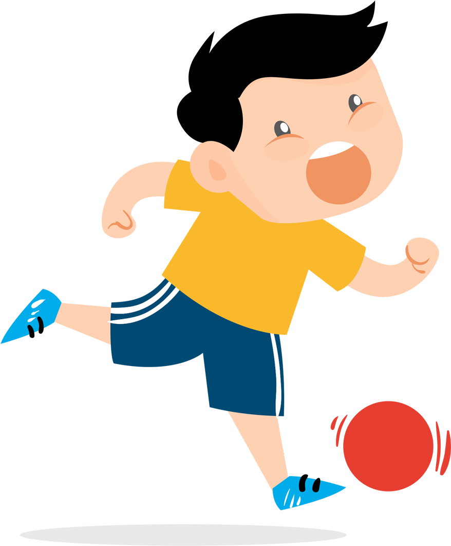 Cartoon Hand Painted Soccer Boy - 어린이 운동 일러스트 (900x1200)