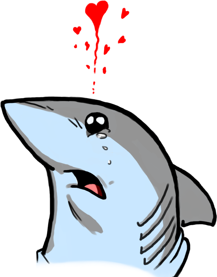 Cute Shark By Ashe-kai - Cute Easy Shark Drawings (1024x953)