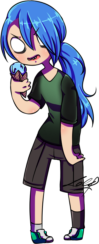 Onnie Chibi Icecream- By Laurephonsekall - Imagenes De Fnafhs Onnie Y Oxy T2 (370x850)