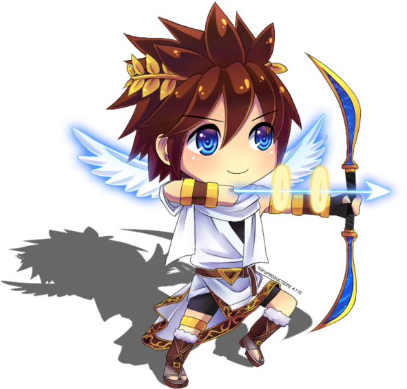 Chibi Pit By Tofuproductionz On Deviantart - Pit Kid Icarus Chibi (600x563)