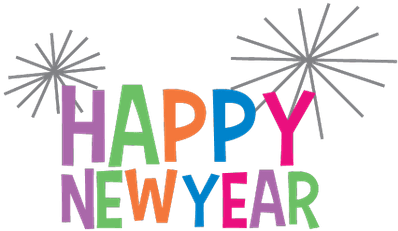 Happy New Year Clipart Colourful Transparent Png - Happy New Year Transparent Clipart (400x400)