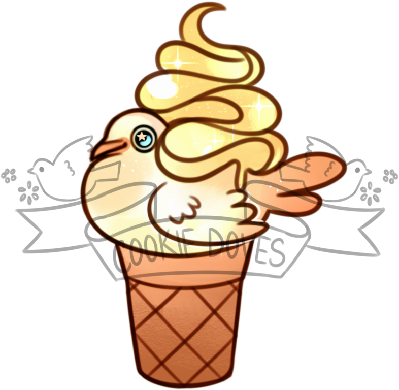 Golden Butterscotch Soft Serve By Cookiedove-database - Golden Butterscotch Soft Serve By Cookiedove-database (831x962)