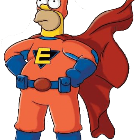 Cartoon Superheroes - Simpson Super Hero (640x480)
