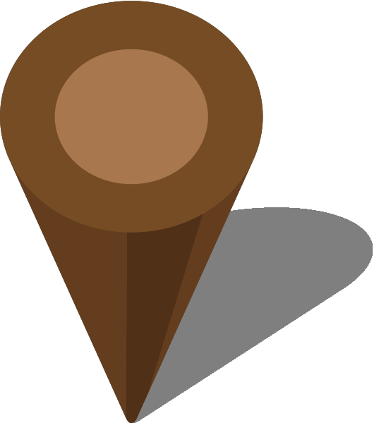 Location Map Pin Brown7 - Icon Location Png Brown (530x600)