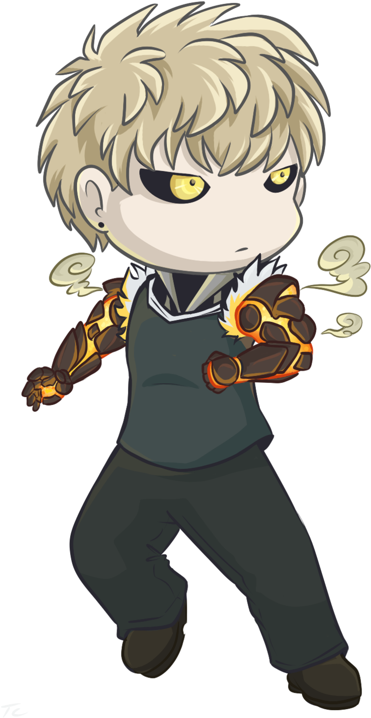 One Punch Man Anime Chibi Art Manga - Chibi Cyborg (800x1463)