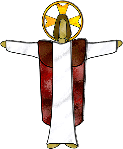 Jesus Clip Art Black And White Free Clipart Images - Catholic Clip Art (417x500)