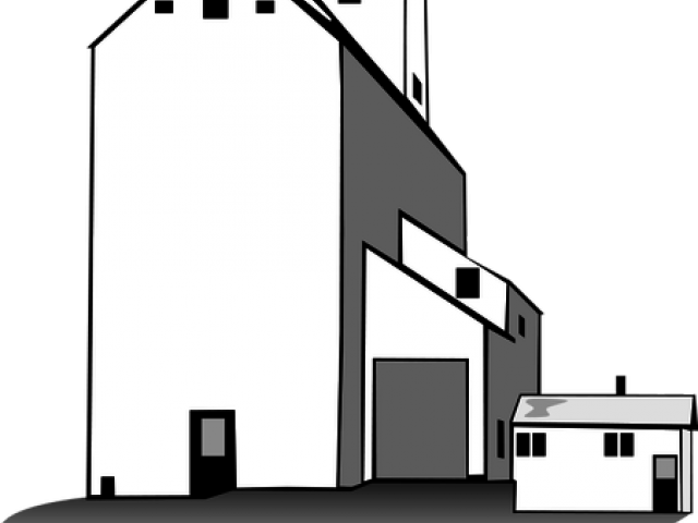 Grain Clipart - Grain Elevator (640x480)