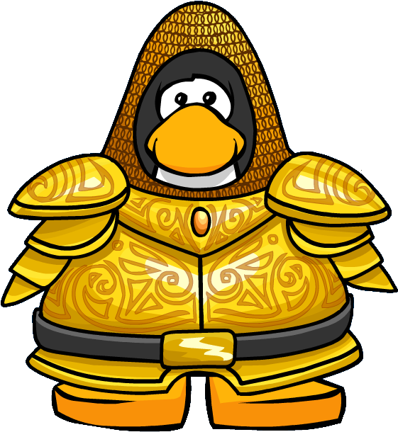 Golden Knight's Armor From A Player Card - Golden Knight Armor (677x624)