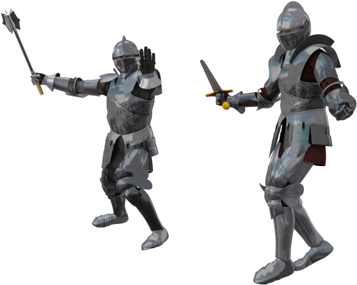 Kingdom Knight Poses - Knights Fighting Png (800x695)