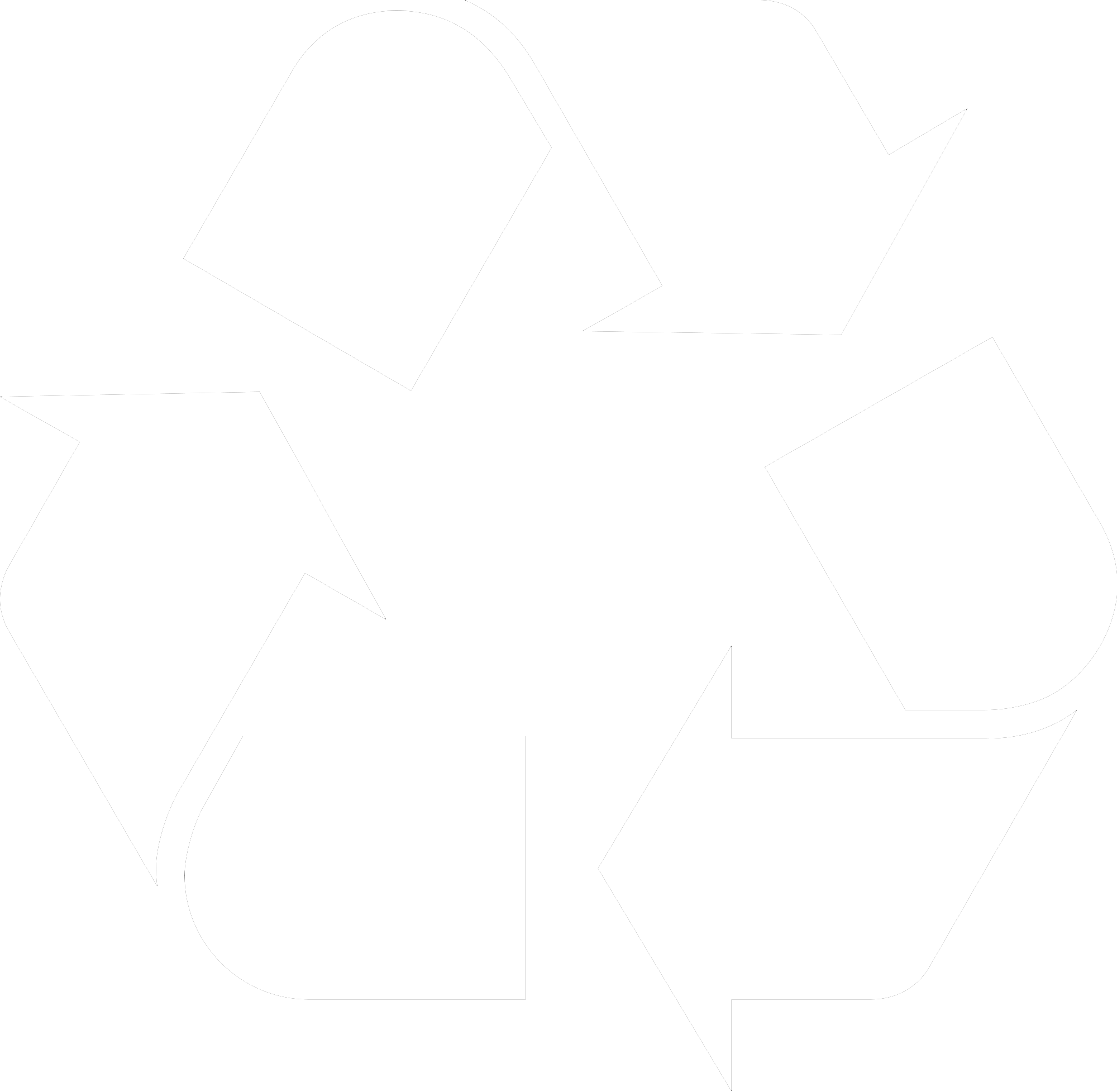 Recycling Logo White Png (2000x1955)