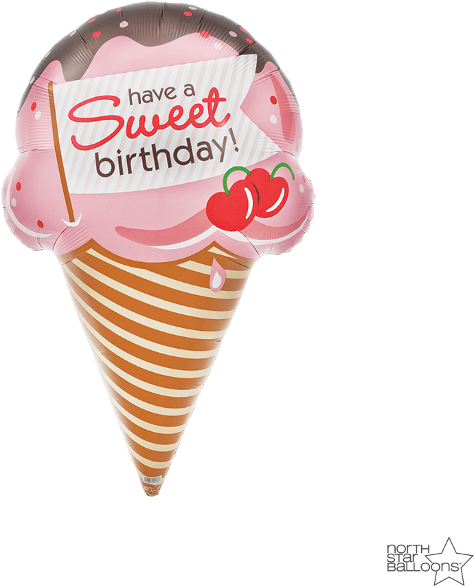 Sweet Birthday Ice Cream Cone 37 In - Sweet Birthday Ice Cream Cone 37 In (1000x1000)