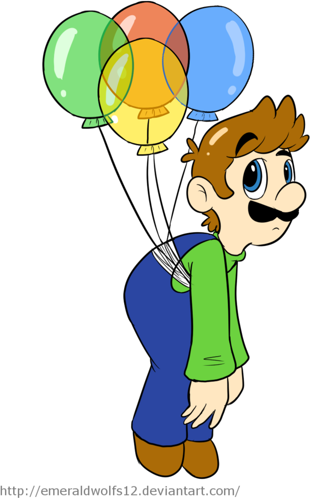 Balloon Luigi By Mariobrosyaoifan12 - Digital Art (745x1073)