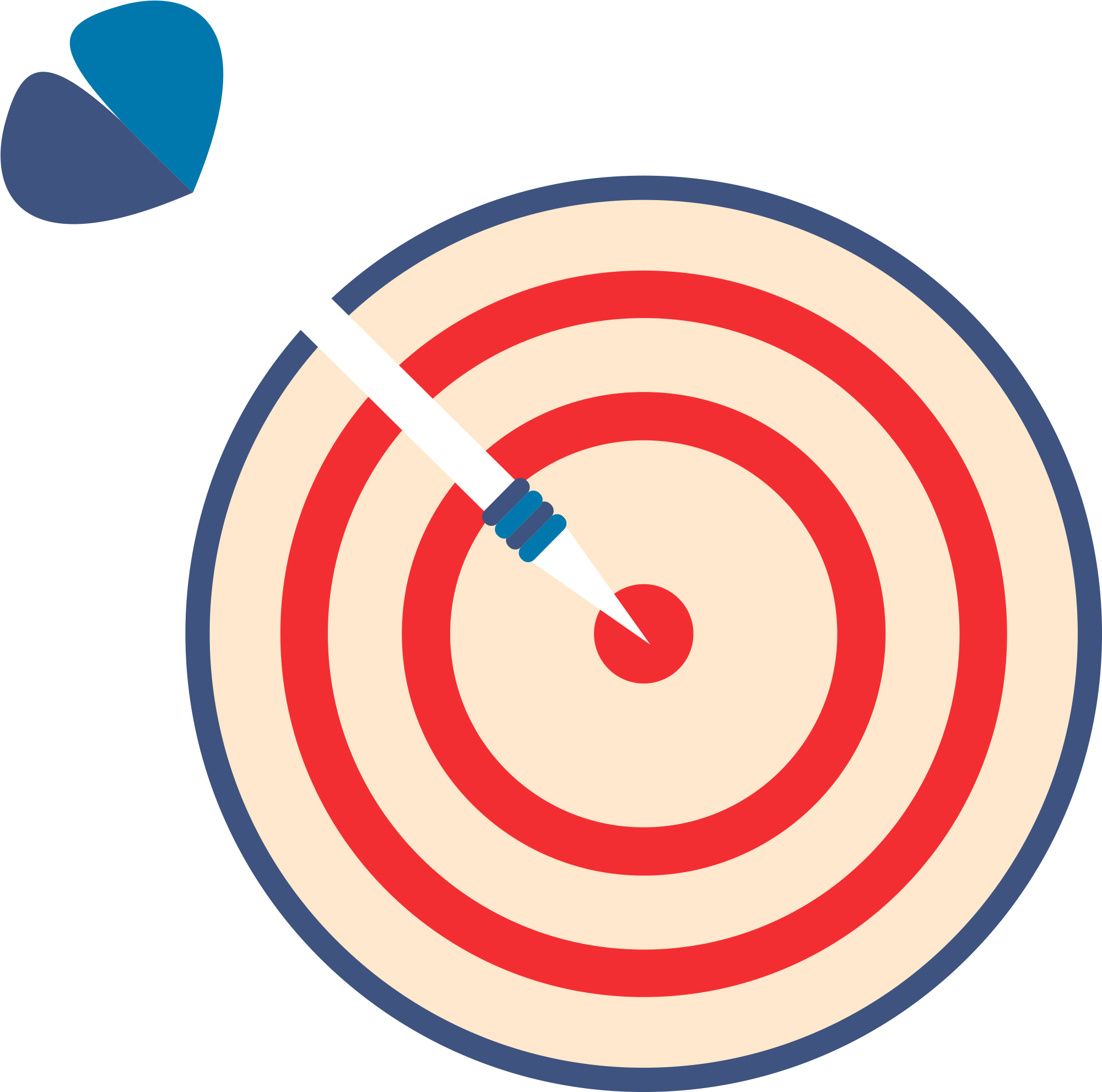 Vector Cartoon Hand-painted Dart Shot Arrow Target - 37.5°c No Namida (2231x2169)