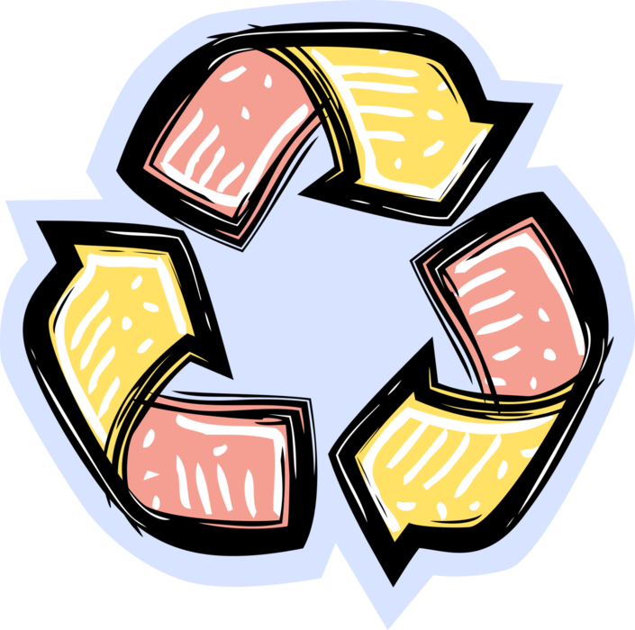 Vector Illustration Of International Recycling Logo - No Excuses: Recycle Magnet (705x700)
