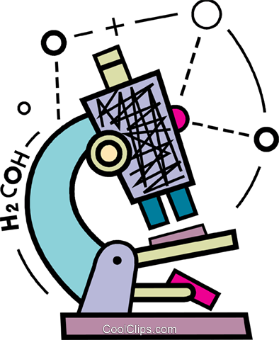 Colorful Microscope Royalty Free Vector Clip Art Illustration - Imagem De Microscopio Colorido (394x480)