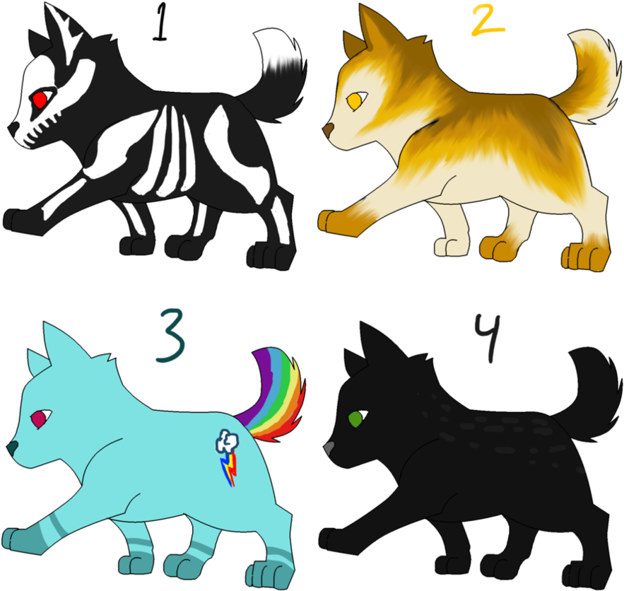 50 Point Wolf Pup Adopts By Kyuubi0017 - Cartoon (894x894)