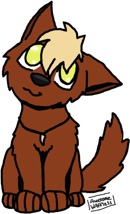Wolf Pup [polyestia] By Awesomewaffle11 - Cartoon (628x800)