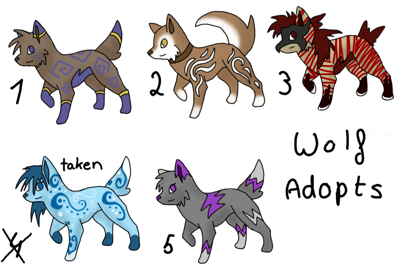 Wolf Pup Adoptables By Why So Cirrus - Cartoon (847x569)