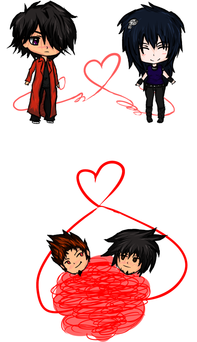 My Heart Is Linked With 2 People By Jake-awesome1 - Cartoon (675x1184)