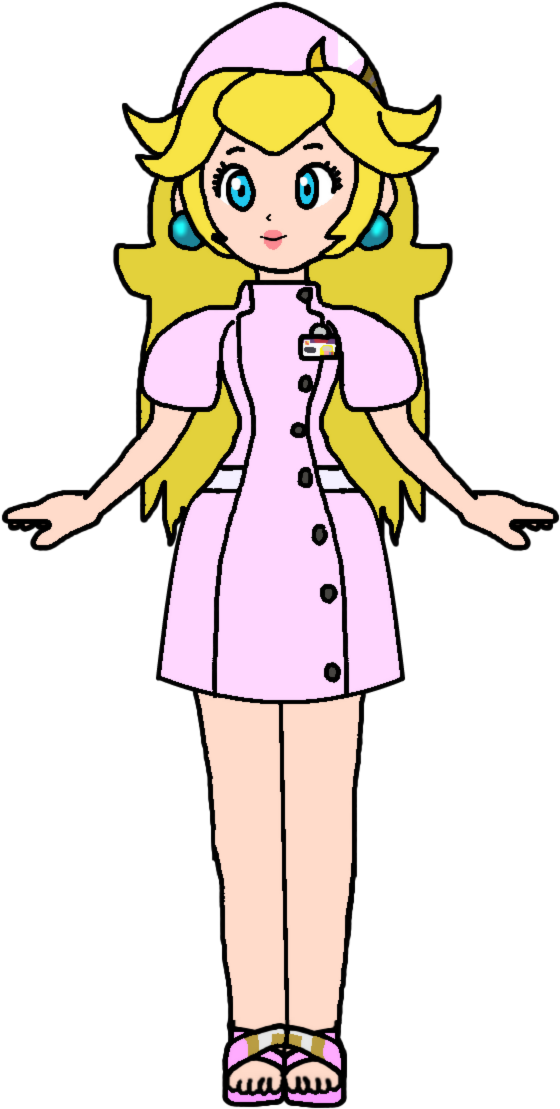 Nurse By Katlime Peach - Princess Peach Travelling Clothes (749x1154)