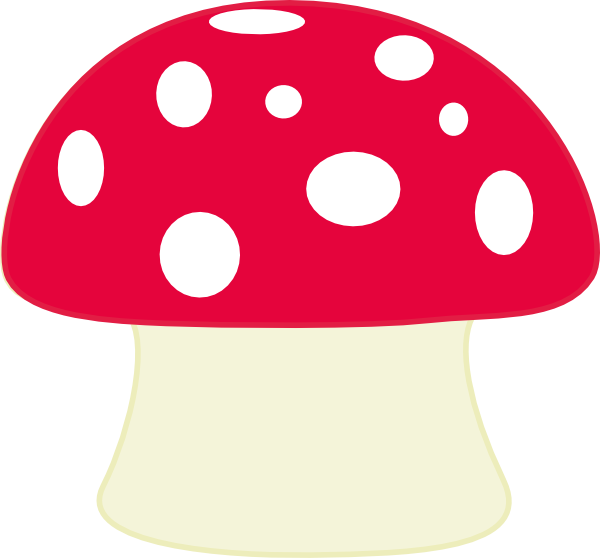 Toadstool Clip Art At Clker - Pink Mushroom Clipart (600x558)