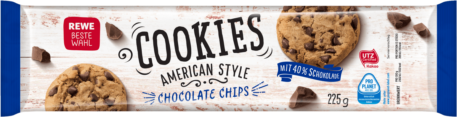 Rewe Beste Wahl Cookies American Style Chocolate Chips - Cookies Rewe (1600x1600)
