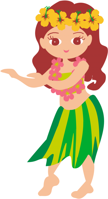 Hawaii Hula Dance Clip Art - フラガール イラスト (640x889)