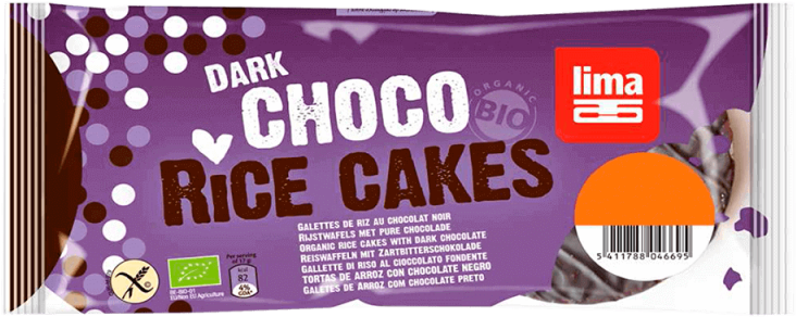 Tortitas De Arroz Con Chocolate Negro Ecológico Lima - Lima Rice Cakes Plain-chocolate 100g | Westminsterhealthstore.com (800x800)