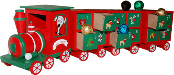Luxury Wooden Advent Calendar Santa Train And Handmade - Model Car (600x600)
